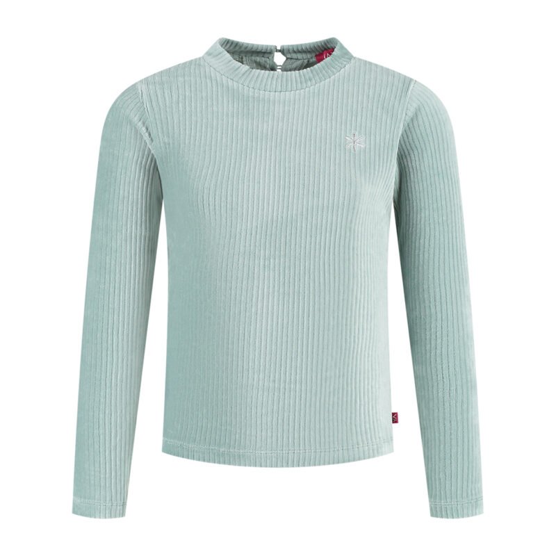 MAYCE Meisjes shirt rib velours - Powder blauw MAYCE Meisjes shirt rib velours - Powder blauwMateriaal 65% CO
