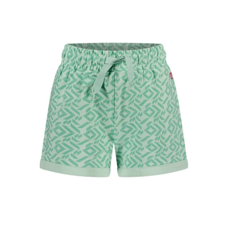 MAYCE Meisjes sweat short - Mint groen AOP MAYCE Meisjes sweat short - Mint groen AOPMateriaal 95% sweat