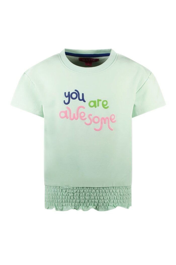 MAYCE Meisjes sweat top - Mint groen MAYCE Meisjes sweat top - Mint groenMateriaal 95% sweat