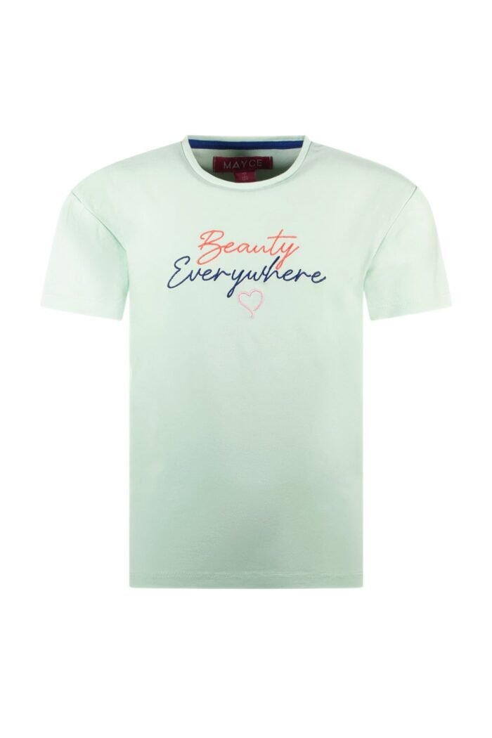 MAYCE Meisjes t-shirt - Mint groen MAYCE Meisjes t-shirt - Mint groenMateriaal 95% katoen
