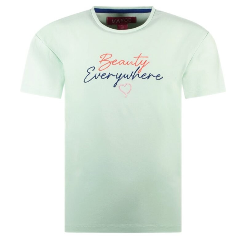 MAYCE Meisjes t-shirt - Mint groen MAYCE Meisjes t-shirt - Mint groenMateriaal 95% katoen