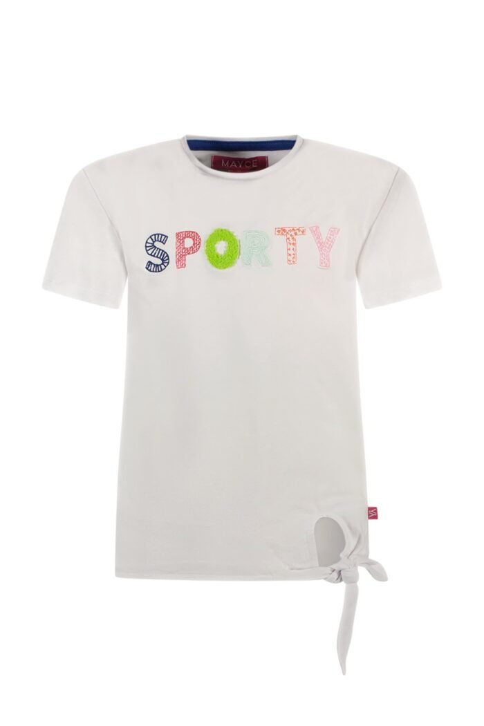 MAYCE Meisjes t-shirt - Wit MAYCE Meisjes t-shirt - WitMateriaal 95% katoen