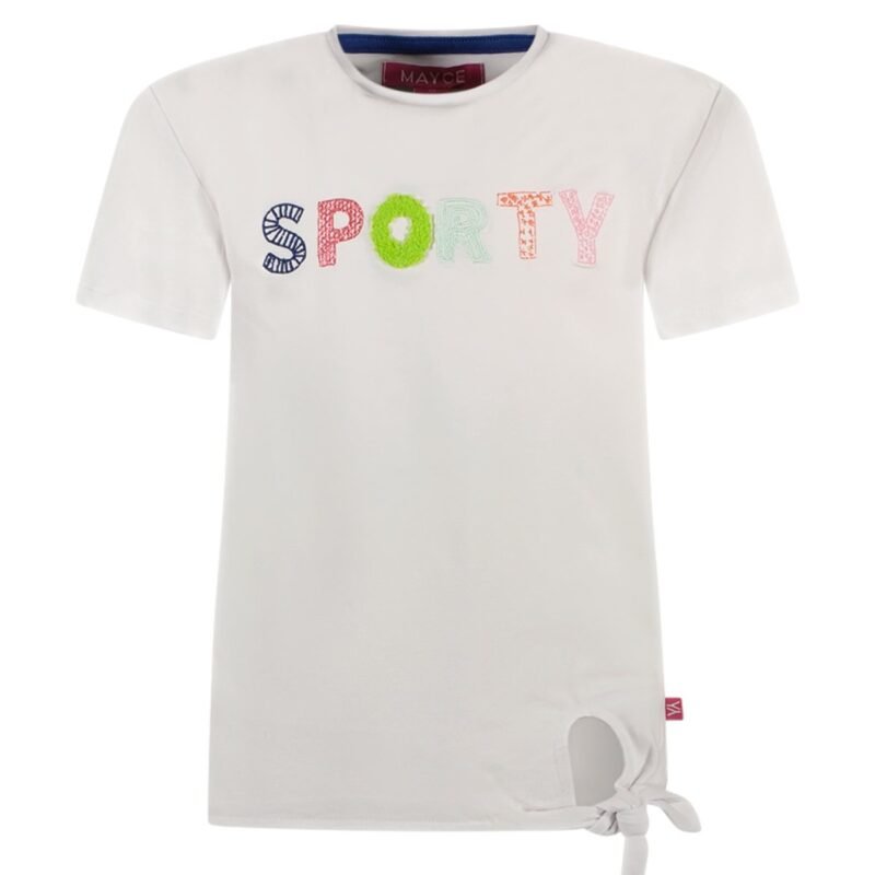 MAYCE Meisjes t-shirt - Wit MAYCE Meisjes t-shirt - WitMateriaal 95% katoen