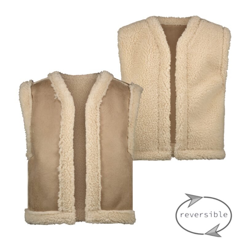 MAYCE Meisjes teddy gilet - Dessert zand MAYCE Meisjes teddy gilet - Dessert zandMateriaal will adv