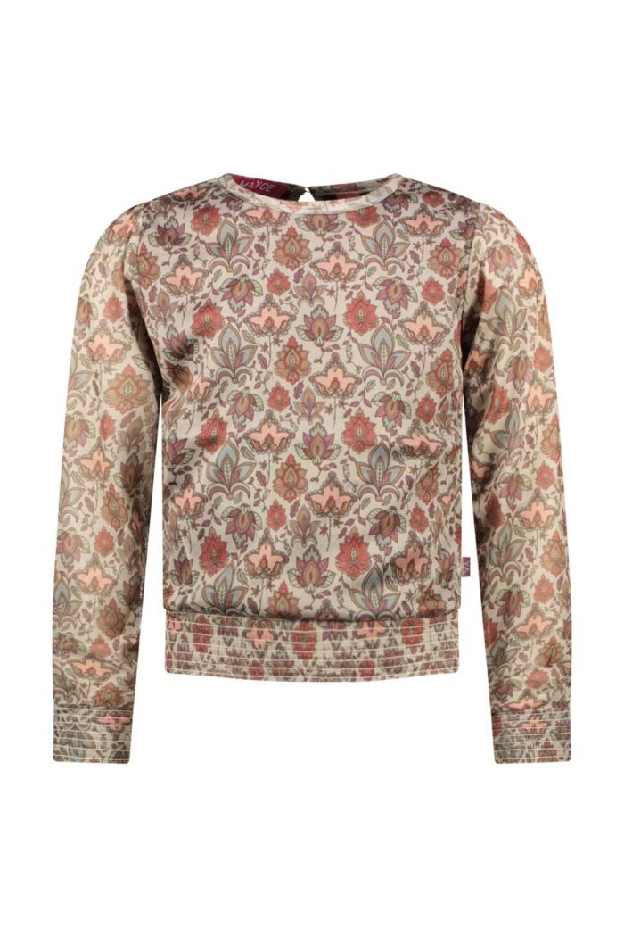 MAYCE Meisjes top mesh - Paisley LET OP: Blousje valt wat kort