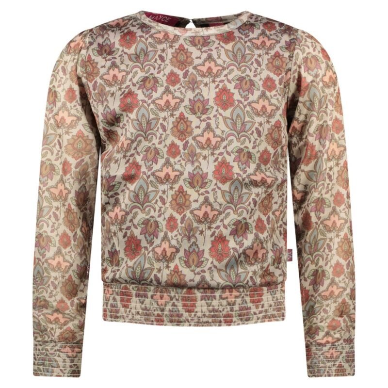 MAYCE Meisjes top mesh - Paisley LET OP: Blousje valt wat kort