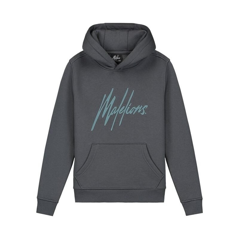 Malelions Hoodie signature gestreept - Donker grijs / Ice blauw Malelions Hoodie signature gestreept - Donker grijs / Ice blauwMateriaal 70% Cotton