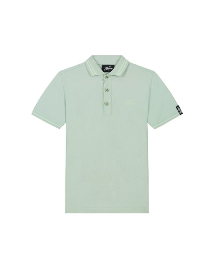 Malelions Polo shirt signature - Aqua grijs/mint Malelions Polo shirt signature - Aqua grijs/mintMateriaal 95% COTTON // 5% ELASTANE
