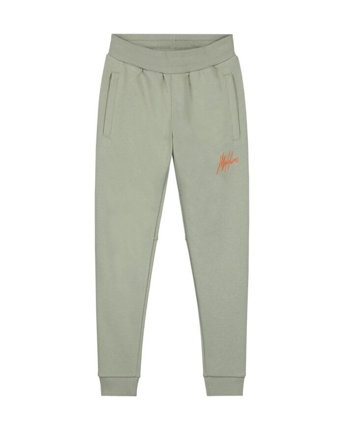 Malelions Sweat broek signature gestreept - Zeegras / Oranje Malelions Sweat broek signature gestreept - Zeegras / OranjeMateriaal 70% Cotton