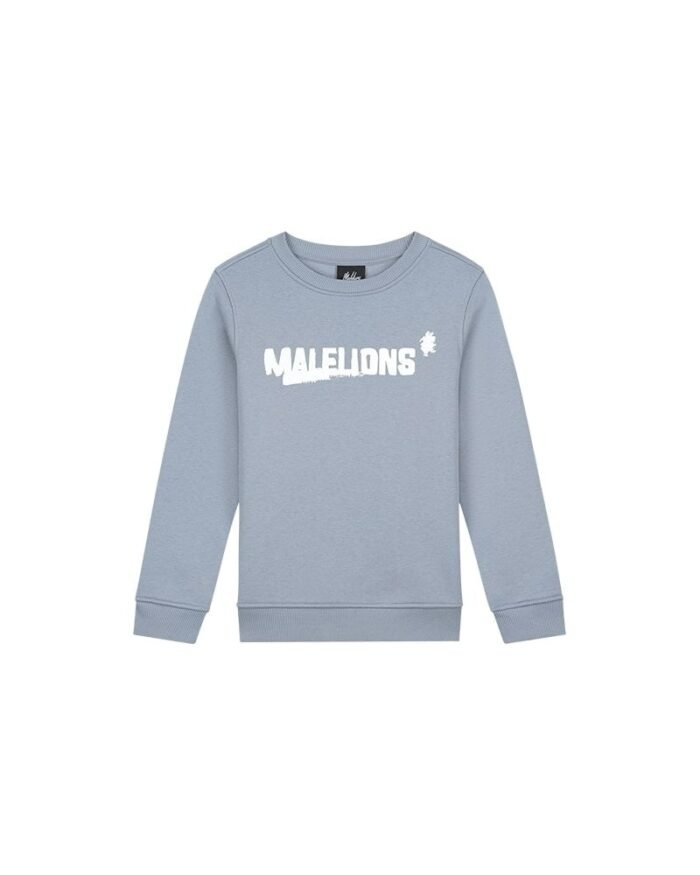 Malelions Sweater inked - Ice blauw / Wit Malelions Sweater inked - Ice blauw / WitMateriaal 70% Cotton