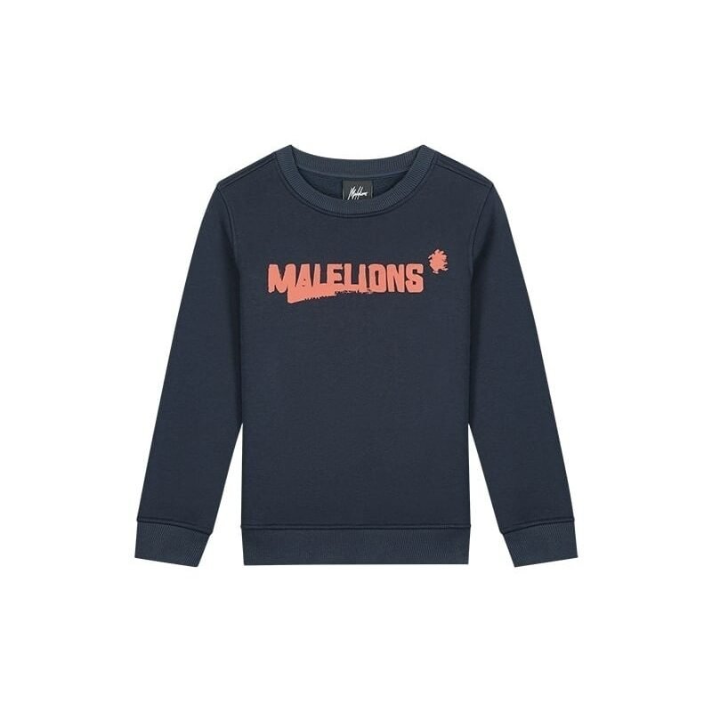 Malelions Sweater inked - Navy blauw / Donker oranje Malelions Sweater inked - Navy blauw / Donker oranjeMateriaal 70% Cotton