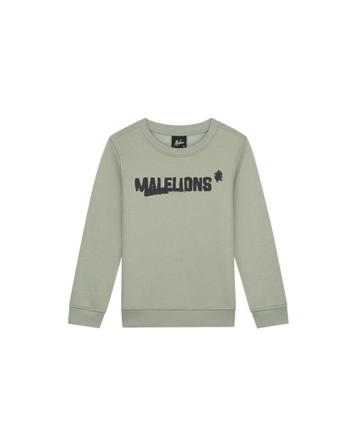 Malelions Sweater inked - Zeegras Malelions Sweater inked - ZeegrasMateriaal 70% Cotton