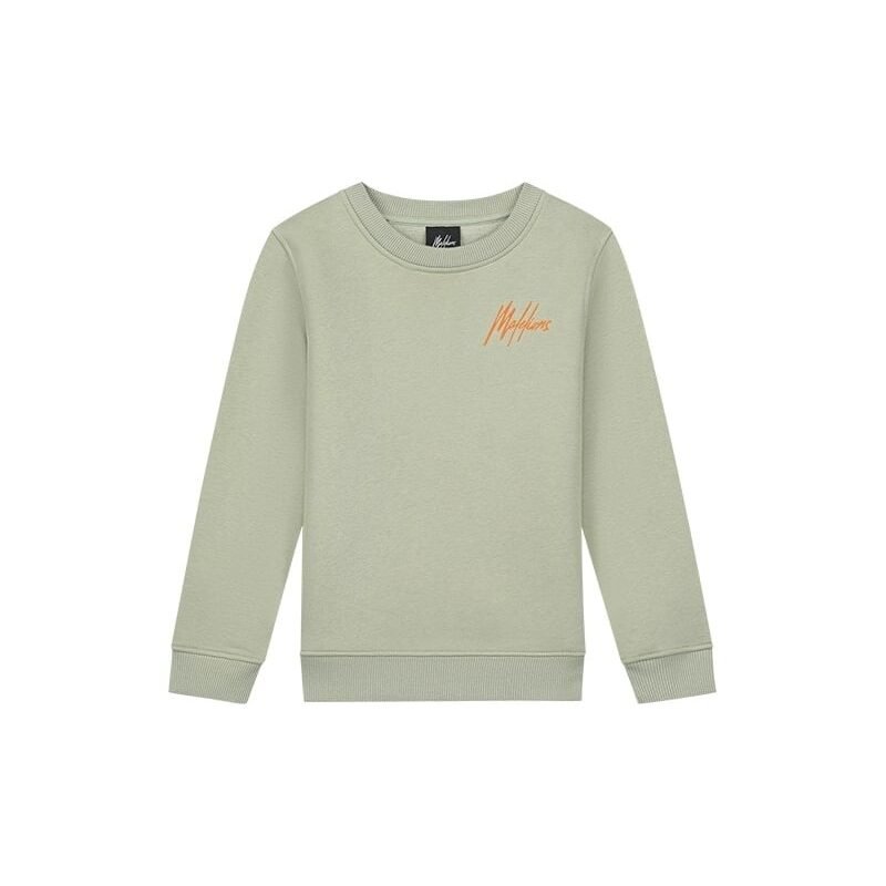 Malelions Sweater signature gestreept - Zeegras / Oranje Malelions Sweater signature gestreept - Zeegras / OranjeMateriaal 70% Cotton