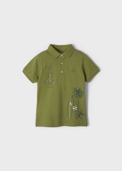 Mayoral Jongens Polo print - Turtle groen Mayoral Jongens Polo print - Turtle groen
