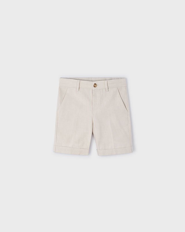 Mayoral Jongens bermuda broek linnen - Raffia Mayoral Jongens bermuda broek linnen - RaffiaMateriaal
