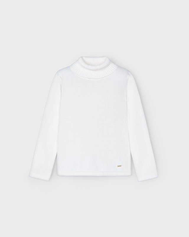 Mayoral Meisjes basic gebreide coltrui - Natural Mayoral Meisjes basic gebreide coltrui - NaturalMateriaal 80% Cotton 17% Polyamide 3% Elastane
