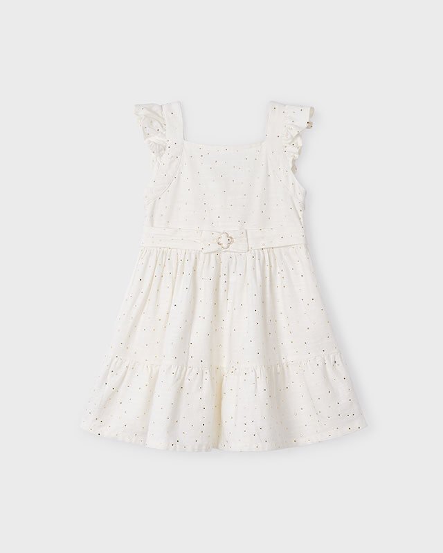 Mayoral Meisjes jurk - Natural Mayoral Meisjes jurk - NaturalMateriaal