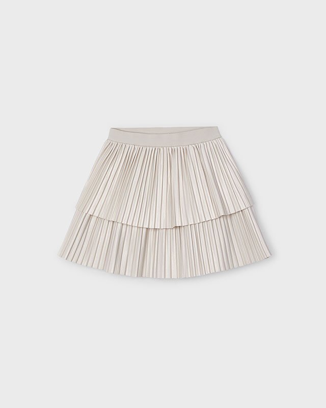 Mayoral Meisjes plooi rok - Alpaca Mayoral Meisjes plooi rok - AlpacaMateriaal 86% Polyester 8% Polyamide 6% Elastane