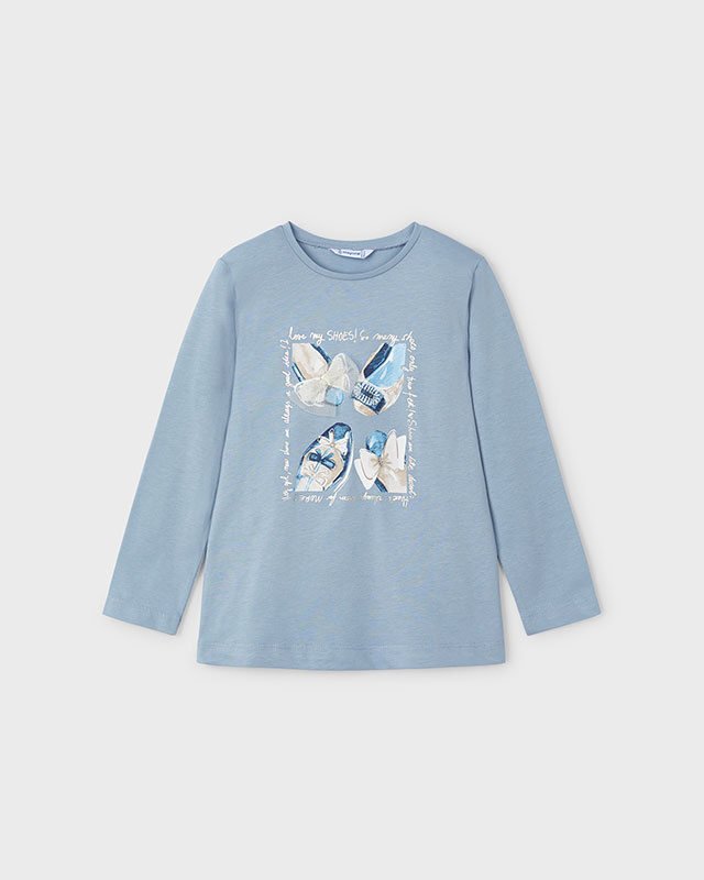 Mayoral Meisjes shirt lange mouw - Hemels blauw Mayoral Meisjes shirt lange mouw - Hemels blauwMateriaal 100% Cotton