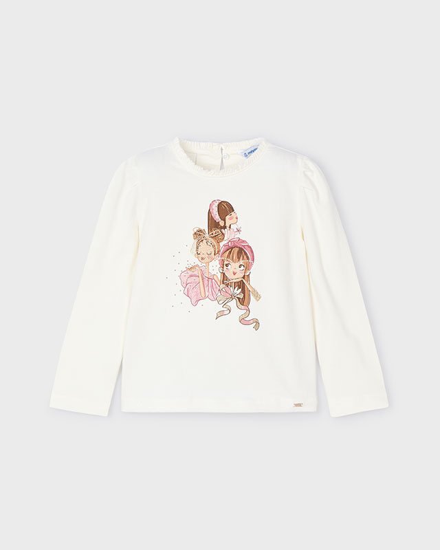 Mayoral Meisjes shirt lange mouw - Roze Mayoral Meisjes shirt lange mouw - RozeMateriaal 92% Cotton 8% Elastane