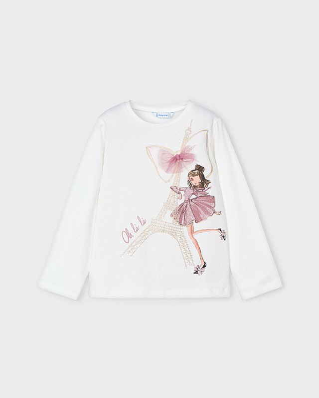 Mayoral Meisjes shirt lange mouw - Roze Mayoral Meisjes shirt lange mouw - RozeMateriaal 95% Cotton 5% Elastane