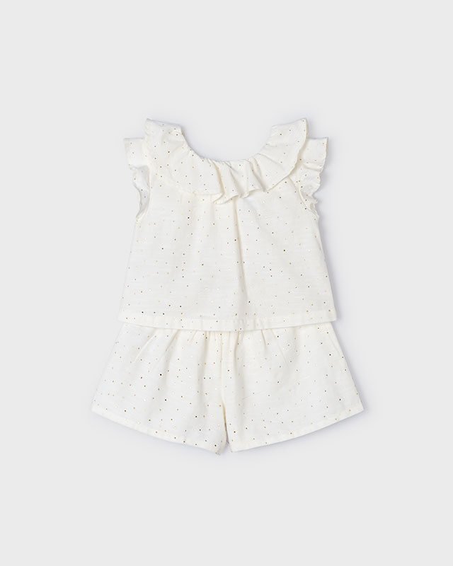 Mayoral Meisjes shorts set - Natural Mayoral Meisjes shorts set - NaturalMateriaal
