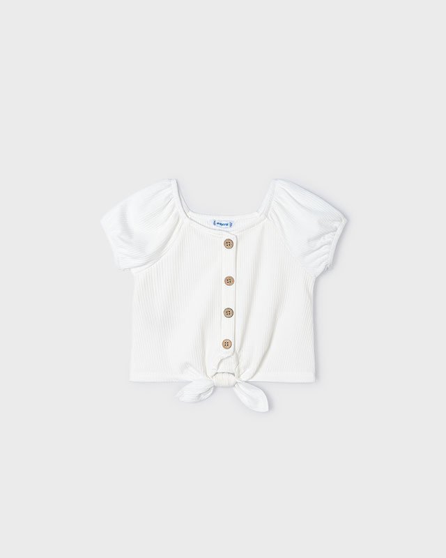 Mayoral Meisjes t-shirt - Natural Mayoral Meisjes t-shirt - NaturalMateriaal
