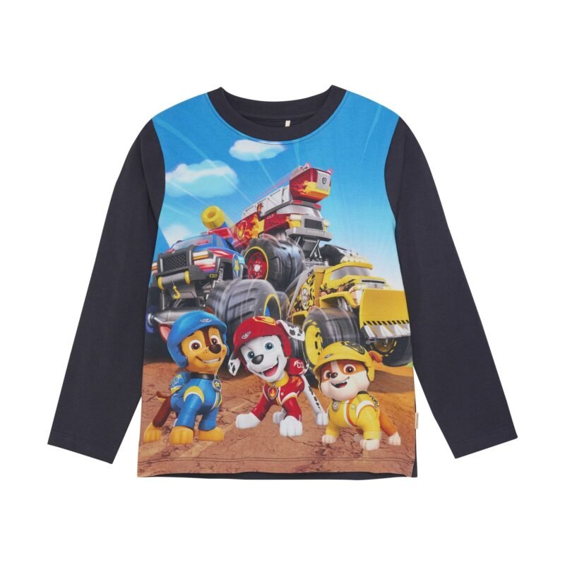 Minymo Jongens t-shirt LS - Blauw Minymo Jongens t-shirt LS - BlauwMateriaal 95% Cotton/ 5% Elastane