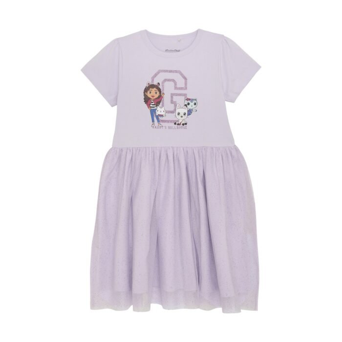 Minymo Meisjes jurk - Orchid lila Minymo Meisjes jurk - Orchid lilaMateriaal 92% Cotton/ 3% Polyester/ 5% Elastane