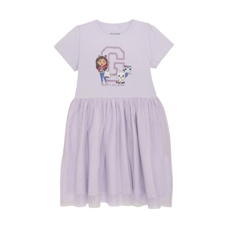 Minymo Meisjes jurk - Orchid lila Minymo Meisjes jurk - Orchid lilaMateriaal 92% Cotton/ 3% Polyester/ 5% Elastane