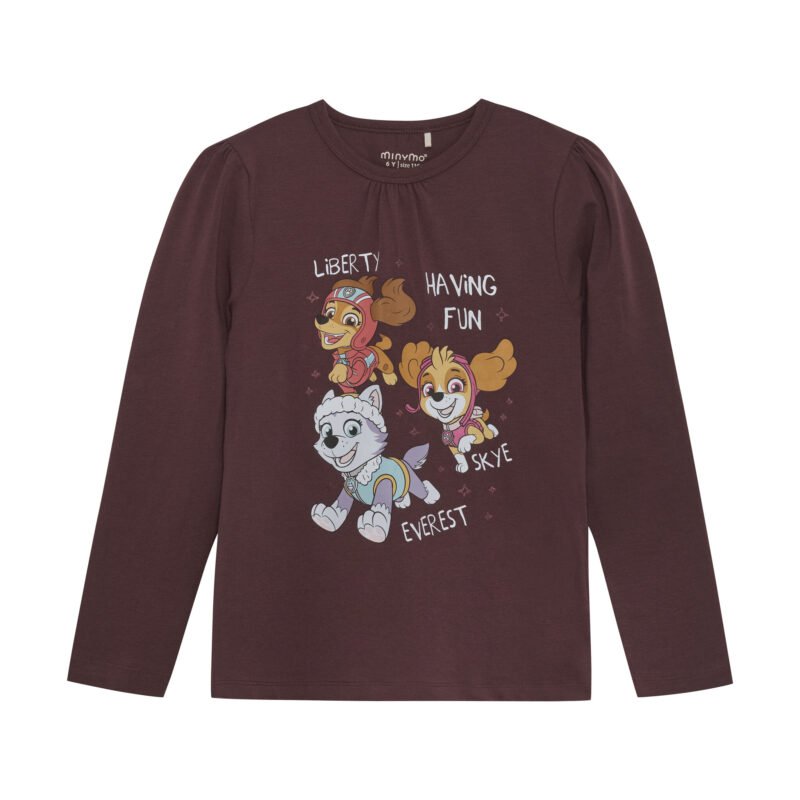 Minymo Meisjes shirt Paw Patrol - Catawba grape Minymo Meisjes shirt Paw Patrol - Catawba grapeMateriaal 95% Cotton/ 5% Elastane