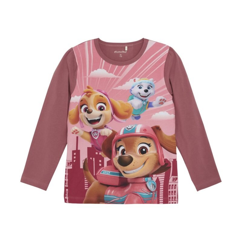Minymo Meisjes t-shirt LS - Deco roze Minymo Meisjes t-shirt LS - Deco rozeMateriaal 95% Cotton/ 5% Elastane