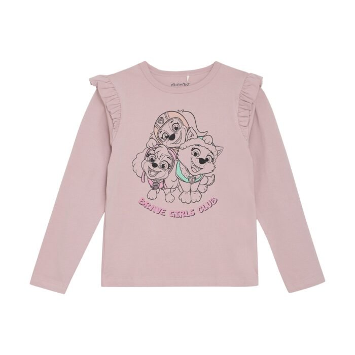 Minymo Meisjes t-shirt LS - Oud roze Minymo Meisjes t-shirt LS - Oud rozeMateriaal 95% Cotton/ 5% Elastane