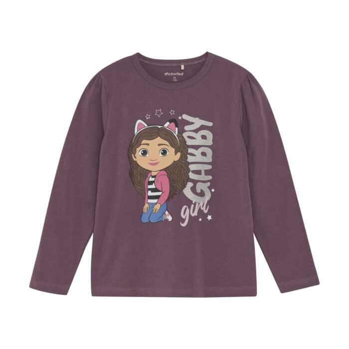 Minymo Meisjes t-shirt LS - Paars Minymo Meisjes t-shirt LS - PaarsMateriaal 95% Cotton/ 5% Elastane