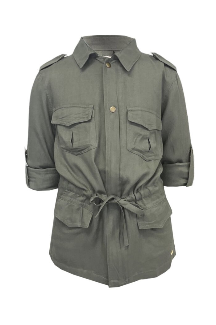Miss-T Meisjes jas Joanna - Army groen Miss-T Meisjes jas Joanna - Army groen100% Viscose twill