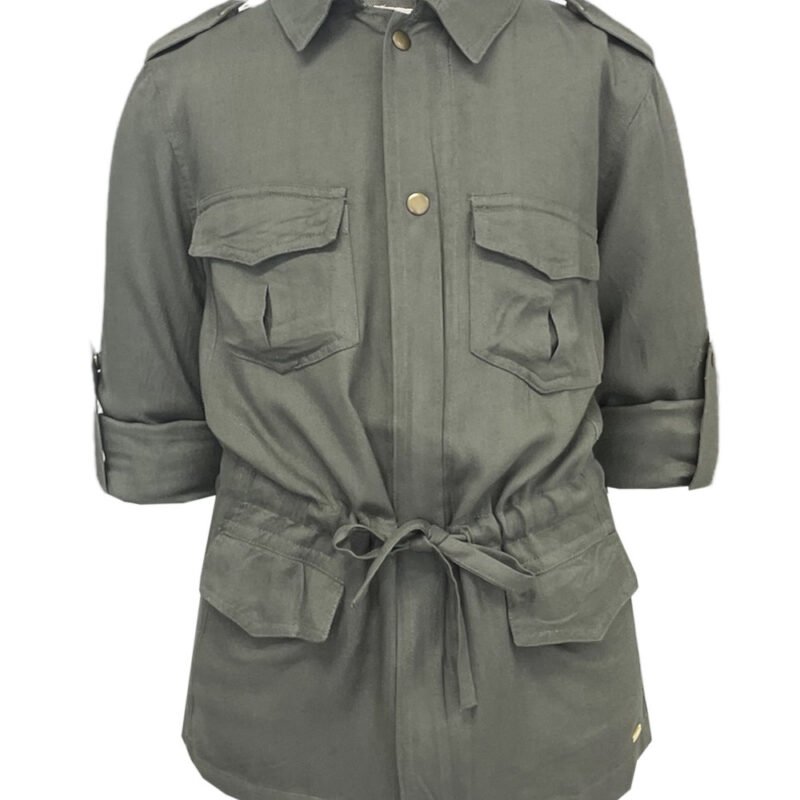 Miss-T Meisjes jas Joanna - Army groen Miss-T Meisjes jas Joanna - Army groen100% Viscose twill