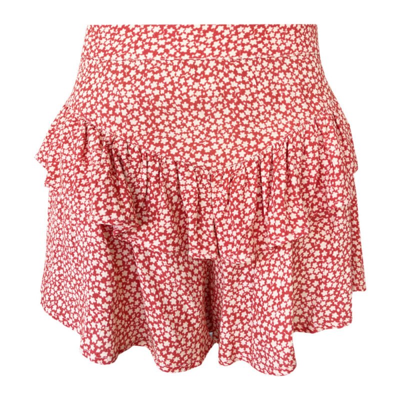 Miss-T Meisjes rok Millie - AOP bloemen oranje Miss-T Meisjes rok Millie - AOP bloemen oranje100% viscose Moss crepe
