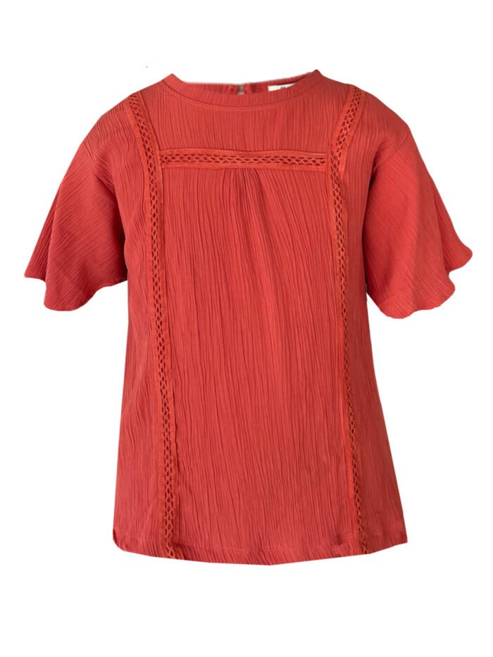 Miss-T Meisjes top Mika - Oranje Miss-T Meisjes top Mika - Oranje100% Viscose crepe