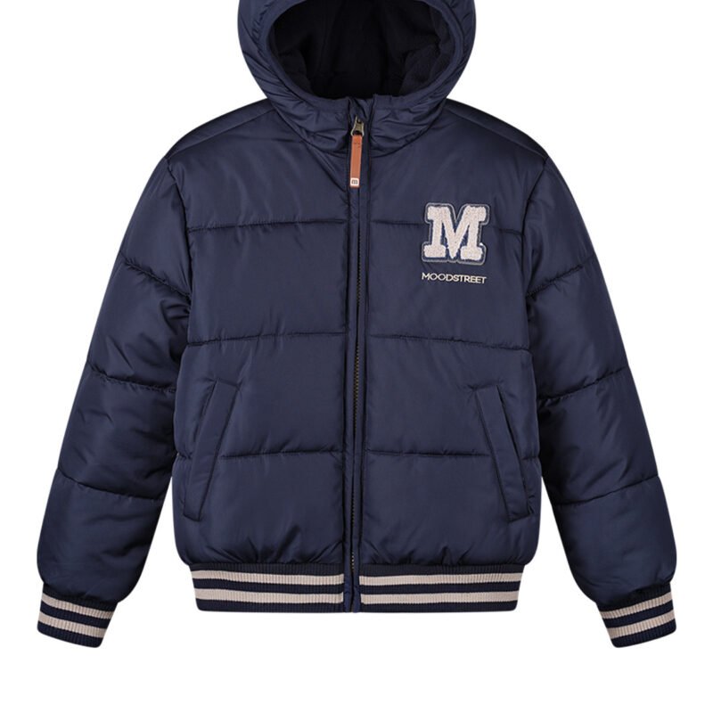 Moodstreet Jongens winterjas baseball - Justin - Navy blauw Moodstreet Jongens winterjas baseball - Justin - Navy blauwMateriaal 100% RPE