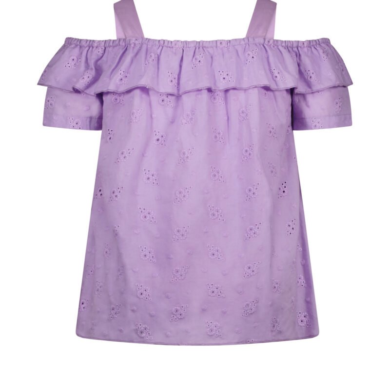 Moodstreet Meisjes blouse broderie - Lilac Moodstreet Meisjes blouse broderie - Lilac100% Cotton