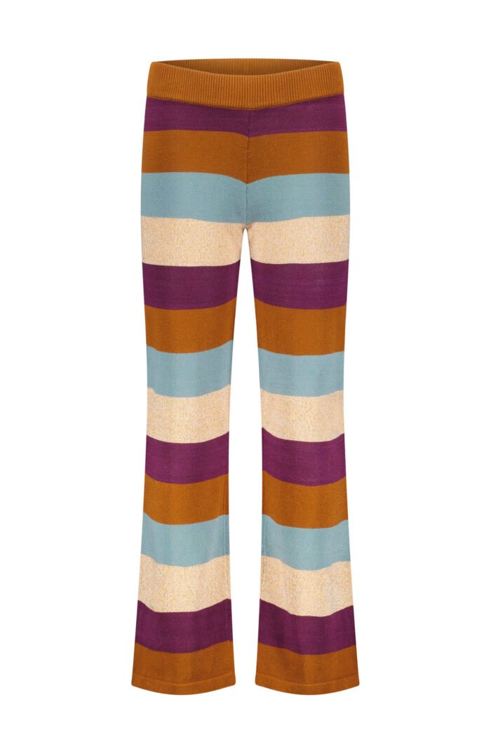 Moodstreet Meisjes broek gebreid gestreept - Paradise groen Moodstreet Meisjes broek gebreid gestreept - Paradise groen80% PE 20% VI
