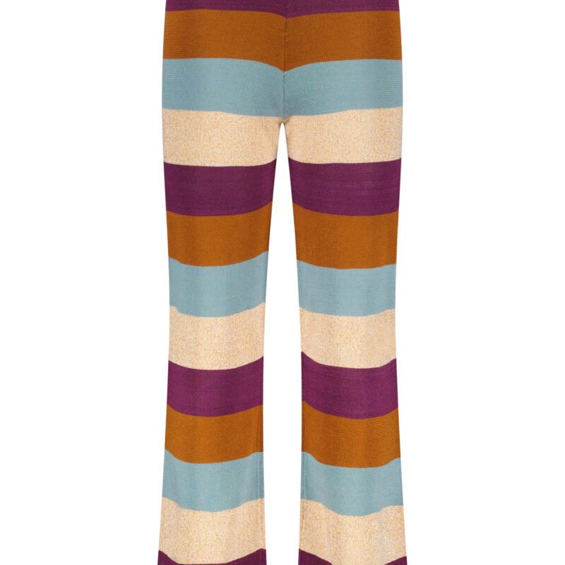 Moodstreet Meisjes broek gebreid gestreept - Paradise groen Moodstreet Meisjes broek gebreid gestreept - Paradise groen80% PE 20% VI