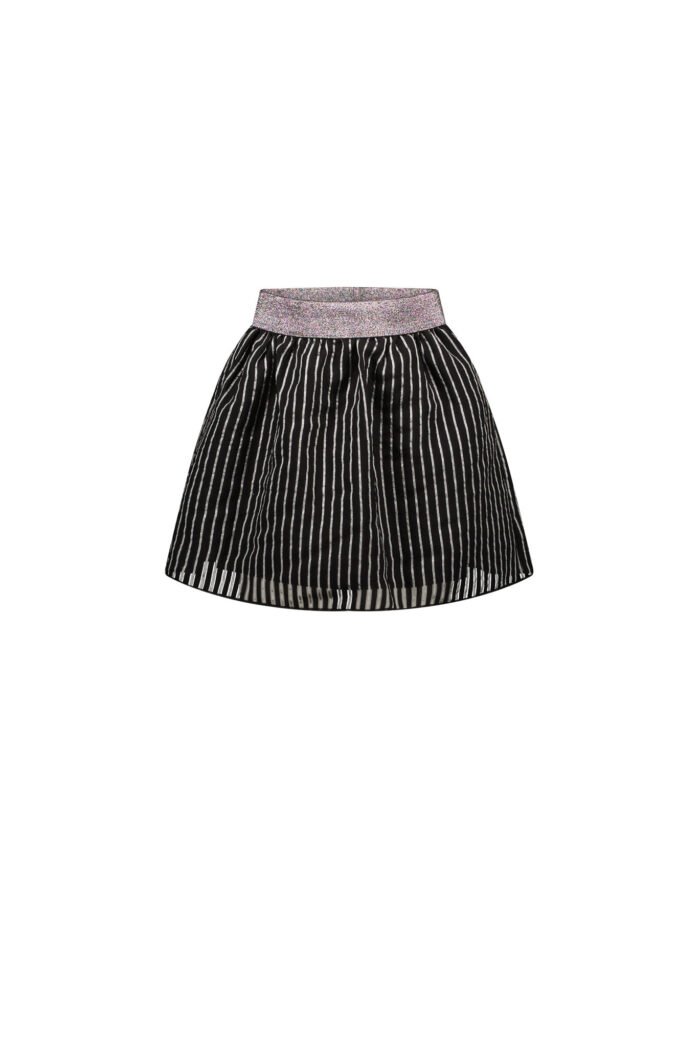 Moodstreet Meisjes rok streep - Zwart Moodstreet Meisjes rok streep - Zwart100% PE