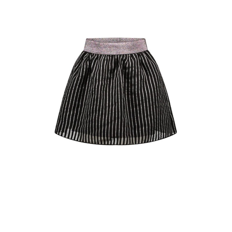 Moodstreet Meisjes rok streep - Zwart Moodstreet Meisjes rok streep - Zwart100% PE