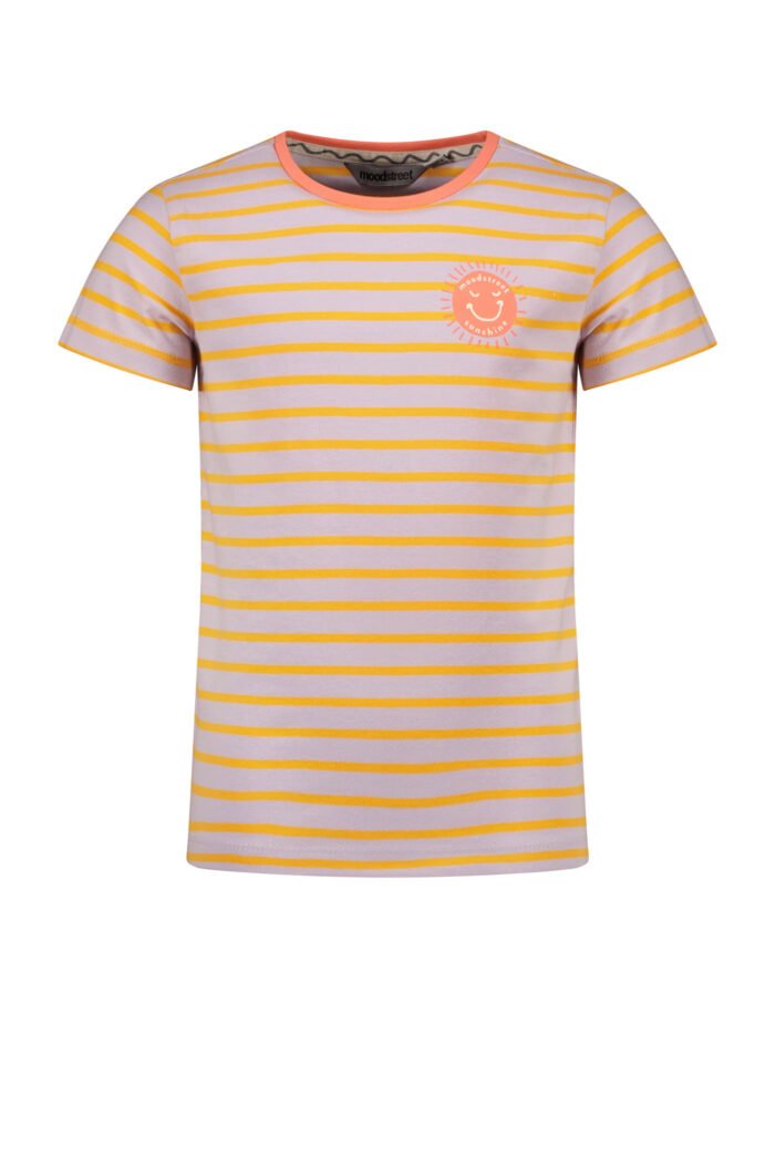 Moodstreet Meisjes t-shirt gestreept - Lavender Moodstreet Meisjes t-shirt gestreept - Lavender95% SCO 5% EA