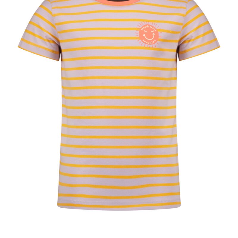 Moodstreet Meisjes t-shirt gestreept - Lavender Moodstreet Meisjes t-shirt gestreept - Lavender95% SCO 5% EA