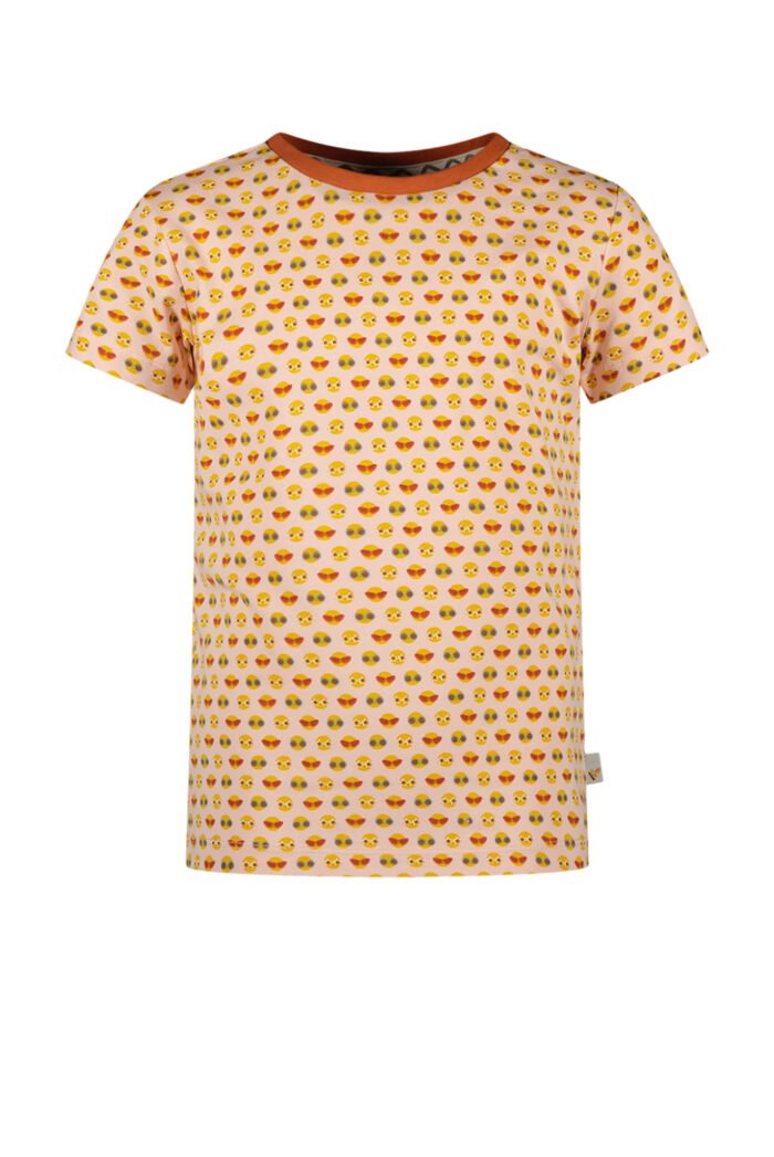 Moodstreet Meisjes t-shirt smiley AOP - Licht roze Moodstreet Meisjes t-shirt smiley AOP - Licht roze95% CMIA Cotton 5% Ea