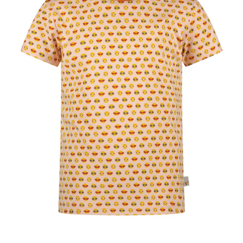 Moodstreet Meisjes t-shirt smiley AOP - Licht roze Moodstreet Meisjes t-shirt smiley AOP - Licht roze95% CMIA Cotton 5% Ea