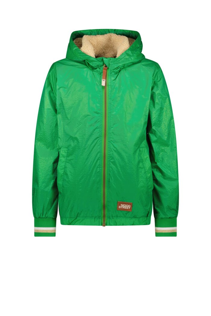 Moodstreet Meisjes zomerjas metallic - Groen Moodstreet Meisjes zomerjas metallic - Groen100% PE