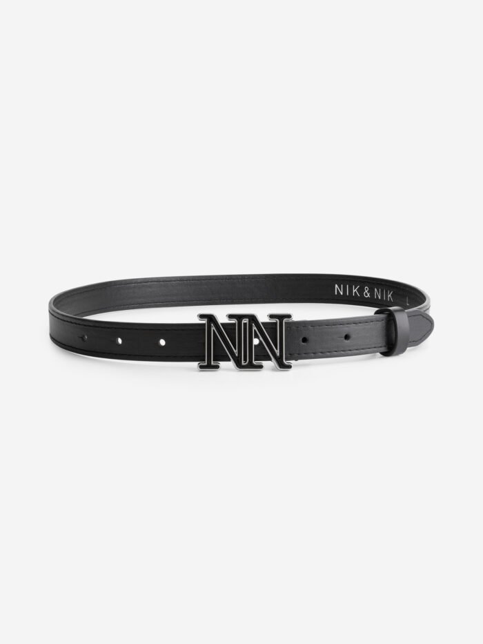 Nik&Nik Meisjes riem - Enamel - Zwart Nik&Nik Meisjes riem - Enamel - ZwartMateriaal